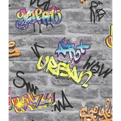 Papier peint intissé GoodHome Orobe gris