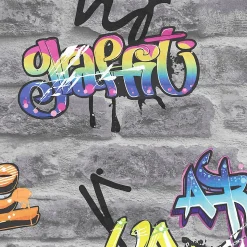 Papier peint intissé GoodHome Orobe gris