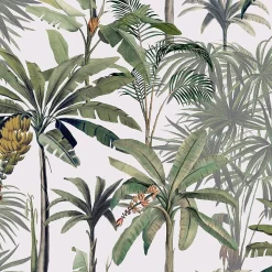 Papier peint Intissé GoodHome Pirit vert et crème