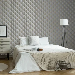 Papier peint Intissé GoodHome Argin gris