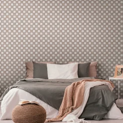 Papier peint intissé Heritage fleurs vintage gris bleuté, taupe l.1005 x l.53cm Lutèce