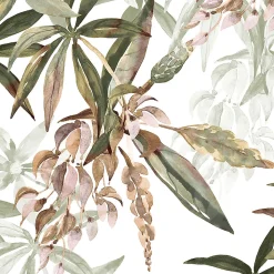 Papier peint intissé imprimé tropical vert, beige L.1001 x l.53cm Ugèpa