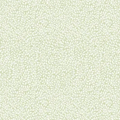 Papier peint intissé Little vines imprimé feuillage vert pastel L.1000 x l.52cm Laura Ashley