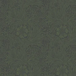 Papier peint intissé Marigold fibrous imprimé fleurs vert L.1000 x l.52cm William Morris