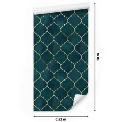 Papier Peint Intissé MAROCAIN Motif Abstraction Pour Salon