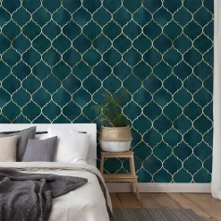 Papier Peint Intissé MAROCAIN Motif Abstraction Pour Salon