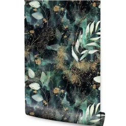 Papier Peint Intissé NATURE Feuilles Aquarelle Pour Salon