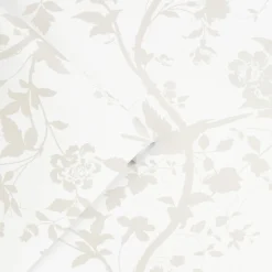 Papier peint intissé Oriental garden blanc L.1000 x l.52cm Laura Ashley