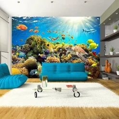 Papier peint intissé panoramique paysage underwater land 350x245 cm