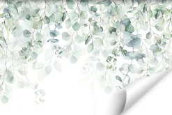 Papier Peint Intissé Photo FEUILLES Plantes Aquarelle Nature Pour Chambre 360cm x 240cm