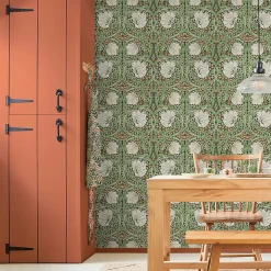 Papier peint intissé Pimpernel vert L.1000 x l.52cm William Morris