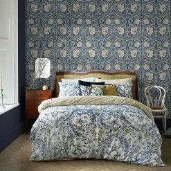 Papier peint intissé Pimpernel bleu L.1000 x l.52cm William Morris