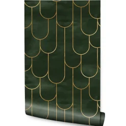 Papier Peint Intissé Pour Salon MOTIFS Geometrique Art Deco