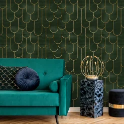Papier Peint Intissé Pour Salon MOTIFS Geometrique Art Deco