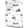 Papier Peint Intissé Pour Chambre D'Enfant VEHICULES Nuages