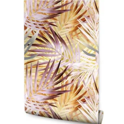Papier Peint Intissé Pour La Chambre FEUILLES Exotiques Plantes Tropicales