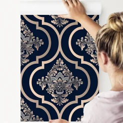 Papier Peint Intissé Pour Salon ORNEMENTS Décor Exclusif