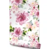 Papier Peint Intissé Pour La Chambre FLEURS Pivoines Colorées Plantes Nature