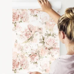 Papier Peint Intissé Pour Salon FLEURS Pivoines Plantes Nature