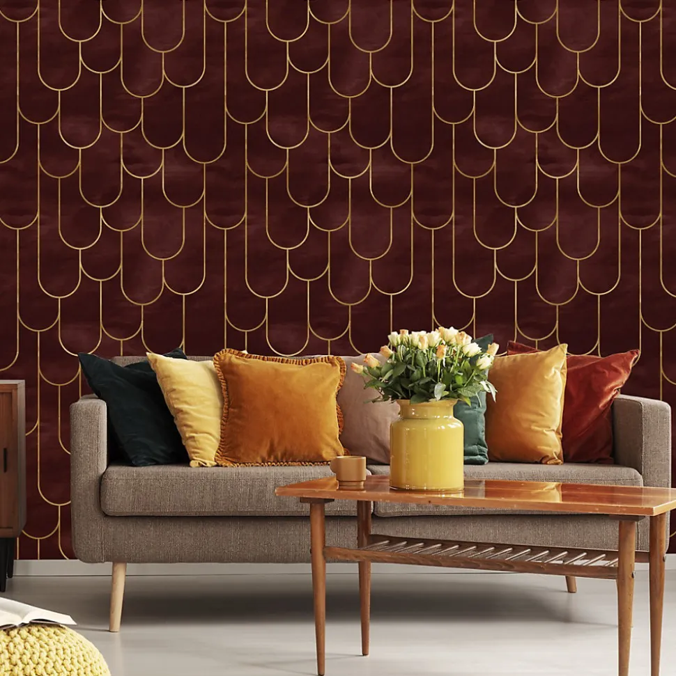 Papier Peint Intissé Pour Salon MOTIFS Style Art Déco