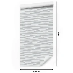 Papier Peint Intissé Pour La Chambre MOTIF Géométrie Effet 3D