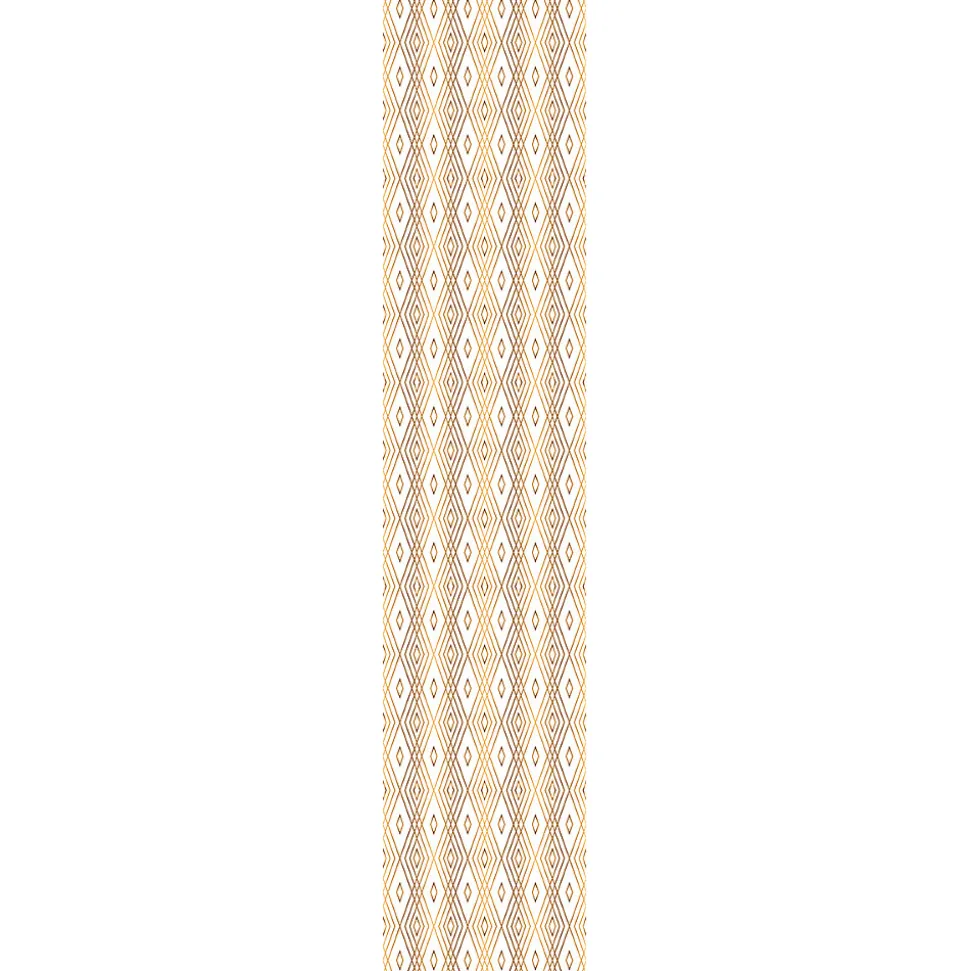 Papier peint intissé pré-encollé - SCANDINAVE ART DÉCO LOSANGES BLANC ET DORÉ - 1 rouleau de 300x60cm