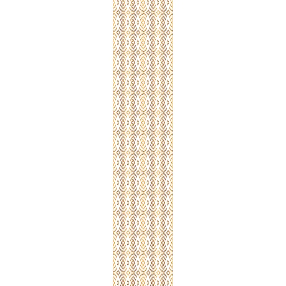 Papier peint intissé pré-encollé - SCANDINAVE ART DÉCO LOSANGES BLANC ET DORÉ - 1 rouleau de 300x60cm