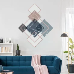 Papier peint intissé pré-encollé fresques géantes - FRESQUE COMPOSITION GÉOMÉTRIQUE CHIC - 150x120cm