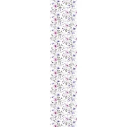 Papier peint intissé pré-encollé - FLEURS ROSES ET VIOLETTES - 1 rouleau de 300x60cm