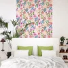 Papier peint intissé pré-encollé - FLEURS ET MOINEAUX - 1 rouleau de 300x60cm