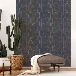 Papier peint intissé pré-encollé - BLEU CHIC ARCHES - 1 rouleau de 300x60cm