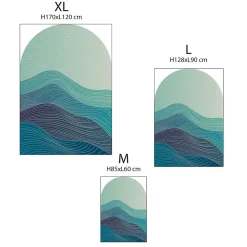 Papier peint intissé pré-encollé fresques géantes - ARCHE VAGUES ABSTRAITES EN OCÉAN - 85x60cm