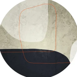 Papier peint intissé pré-encollé fresques géantes - FRESQUE ABSTRAITE LIGNE ORANGE - 90x90cm