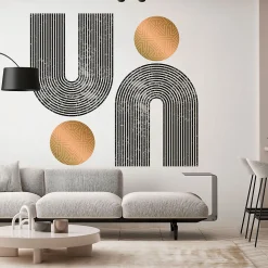 Papier peint intissé pré-encollé fresques géantes - ARCHES ABSTRAITES AZTEC - 80x60cm
