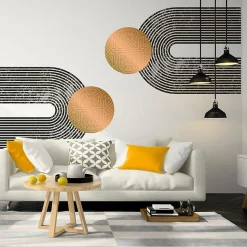 Papier peint intissé pré-encollé fresques géantes - ARCHES ABSTRAITES AZTEC - 80x60cm