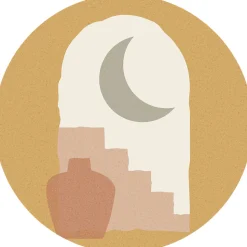 Papier peint intissé pré-encollé fresques géantes - NUIT DE RHODES ABSTRAITE - 90x90cm