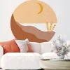 Papier peint intissé pré-encollé fresques géantes - ROND BORD DE MER BEIGE - 60x60cm