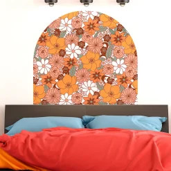 Papier peint intissé pré-encollé fresques géantes - ARCHE COMPOSITION FLORALE D'AUTOMNE - 90x60cm