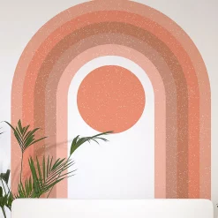 Papier peint intissé pré-encollé fresques géantes - ARCHE ARC-EN-CIEL ROSE - 95x60cm