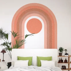 Papier peint intissé pré-encollé fresques géantes - ARCHE ARC-EN-CIEL ROSE - 95x60cm