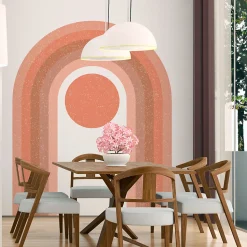 Papier peint intissé pré-encollé fresques géantes - ARCHE ARC-EN-CIEL ROSE - 95x60cm