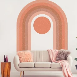 Papier peint intissé pré-encollé fresques géantes - ARCHE ARC-EN-CIEL ROSE - 95x60cm