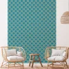 Papier peint intissé pré-encollé - SCANDINAVE ART DÉCO BLEU CANARD ARCHES - 1 rouleau de 300x60cm