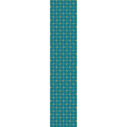 Papier peint intissé pré-encollé - RÉTRO BLEU CANARD ET JAUNE - 1 rouleau de 300x60cm