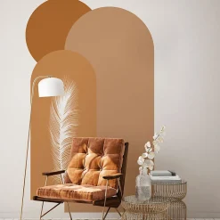 Papier peint intissé pré-encollé fresques géantes - ARCHES ET PLUME DU DÉSERT - 200x120cm