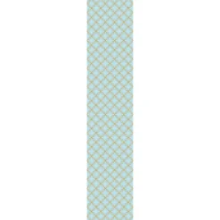 Papier peint intissé pré-encollé - RÉTRO ORNEMENTS AQUAMARINE ET JAUNE - 1 rouleau de 300x60cm