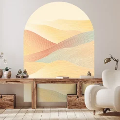 Papier peint intissé pré-encollé fresques géantes - ARCHE COUCHER DE SOLEIL DÉSERTIQUE - 127x90cm