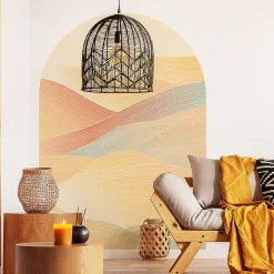 Papier peint intissé pré-encollé fresques géantes - ARCHE COUCHER DE SOLEIL DÉSERTIQUE - 127x90cm