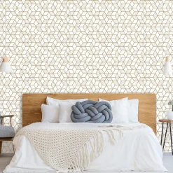 Papier peint intissé pré-encollé - MOTIF GÉOMÉTRIQUE SCANDINAVE - 1 rouleau de 300x60cm
