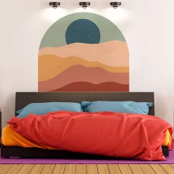 Papier peint intissé pré-encollé fresques géantes - DUNE ET ÉTOILES - 60x60cm